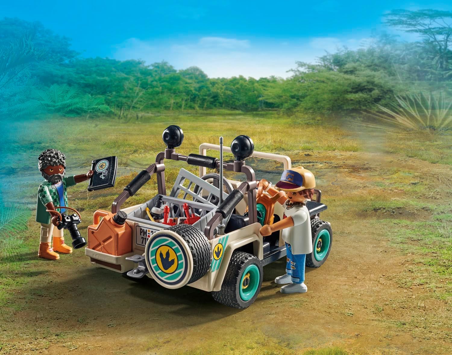 Playmobil Dinos Research Camp with Dinos (71523) – Explorer Base with Walkie‑Talkie, Microscope & Dino Eggs – Sustainable Adventure Playset for Children Aged 4+