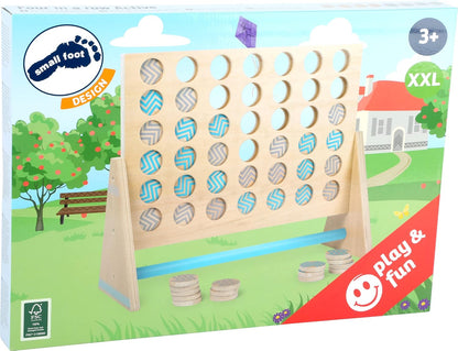 Small Foot Four in a Row XXL Active, Made of Wood, FSC 100% Certified, Game Classic in Huge, 12031, Multicoloured