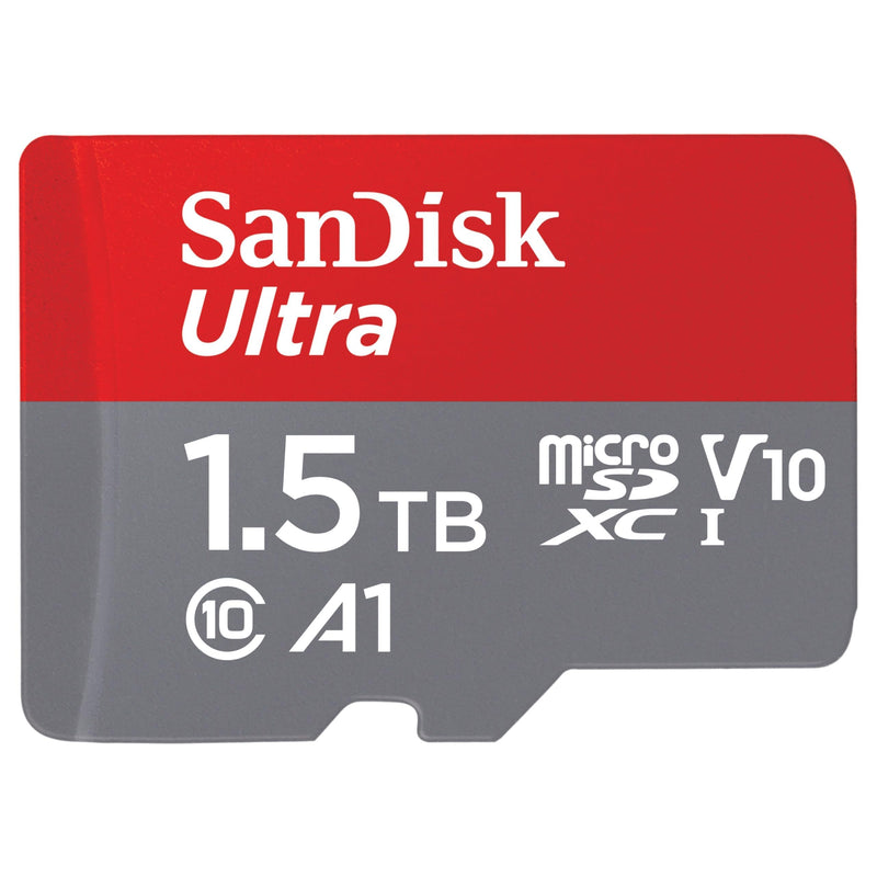 SanDisk 1.5TB Ultra microSDXC card + SD adapter, Memory card Full HD, up to 150 MB/s, For smartphones and Tablets, with A1 App Performance, UHS-I, Class 10, U1 1.5TB Single Pack