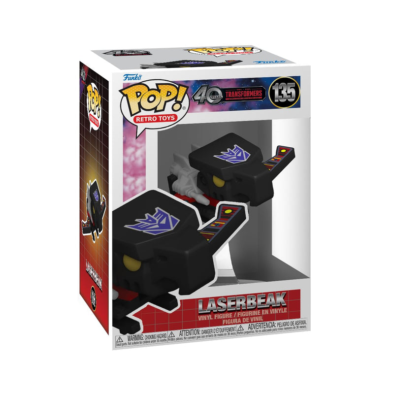 Funko Pop! Retro Toys: Transformers: Generation 1-40th Anniversary, Laserbeak with Chase (Styles May Vary