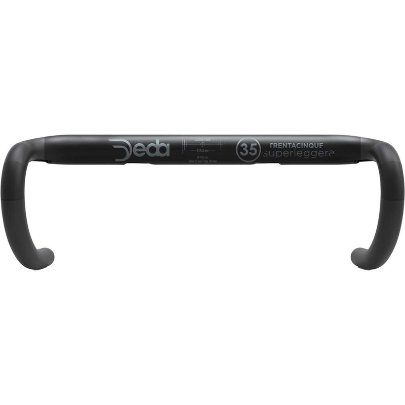 Deda Elementi Superleggera 35 Carbon Handlebar, PoB (Polished on Black), 44cm
