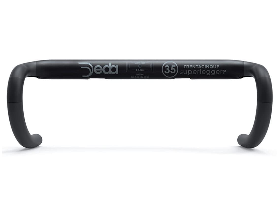 Deda Elementi Superleggera 35 Carbon UD, H/Bar 46 Cm, POB Finish, My18 Cintre vélo Mixte, Noir, 461815