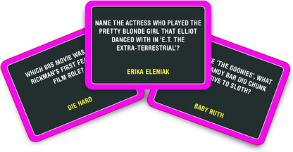 Gift Republic Awesome 80s Movie Trivia 100 Cards Questions Game, Multicolor, GR490122