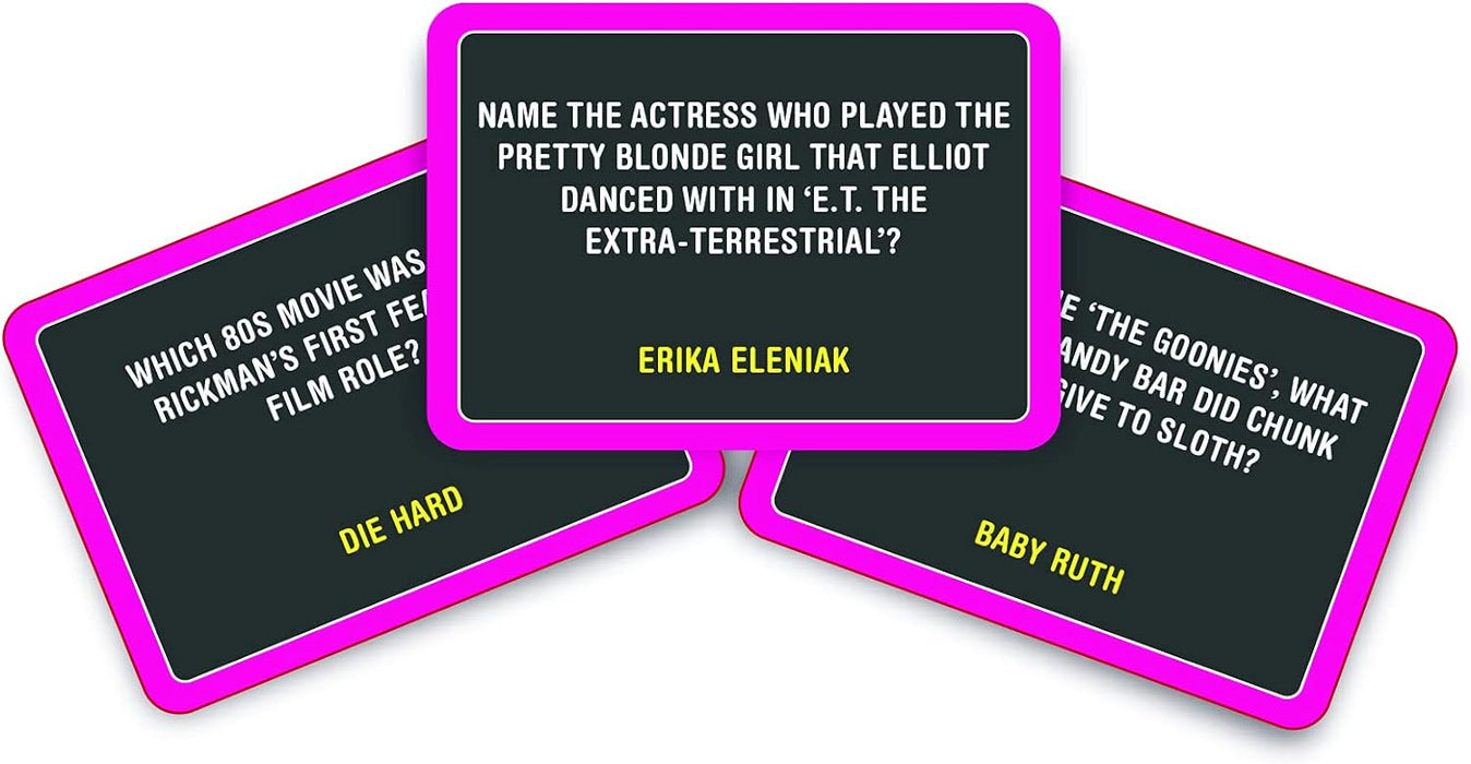 Gift Republic Awesome 80s Movie Trivia 100 Cards Questions Game, Multicolor, GR490122