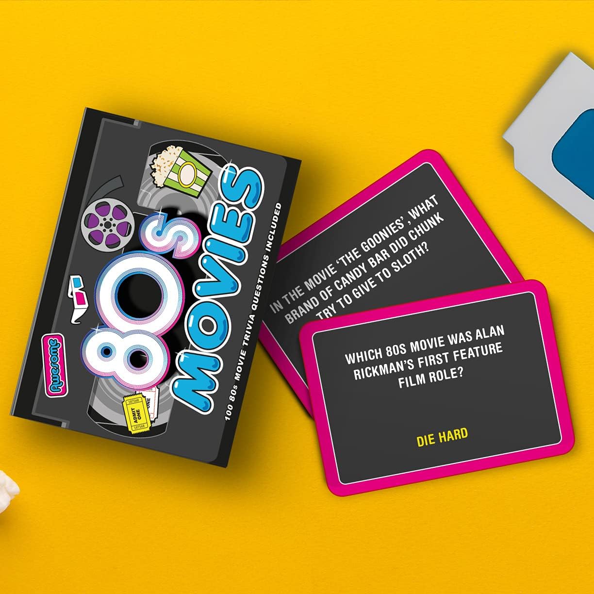 Gift Republic Awesome 80s Movie Trivia 100 Cards Questions Game, Multicolor, GR490122