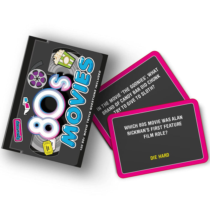 Gift Republic Awesome 80s Movie Trivia 100 Cards Questions Game, Multicolor, GR490122