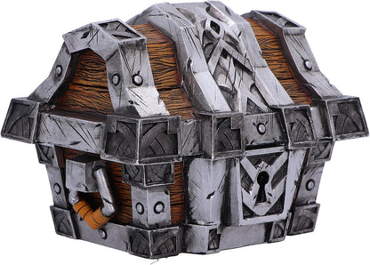 Nemesis Now World of Warcraft Silverbound Treasure Chest Box 10.5cm, Resin, Silver/Brown, Official World of Warcraft Merch, Treasure Chest Box, Gaming Controller Box