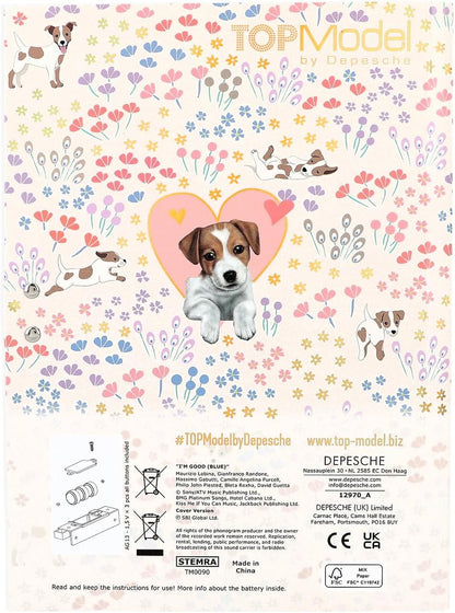 Depesche 12970 TOPModel Velo Fleur-Diary with Numeric Code and Sound, Book with 80 Lined Pages and Illustrated Colour, Multicoloured (0012970)