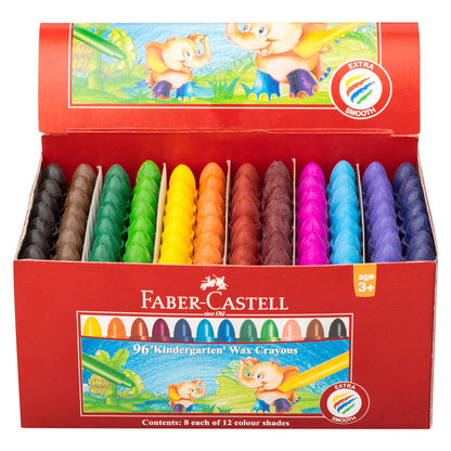 Faber Castell 120044 Faber Chublets kleurpotloden, 12 kont kleuren (Pak van 96)