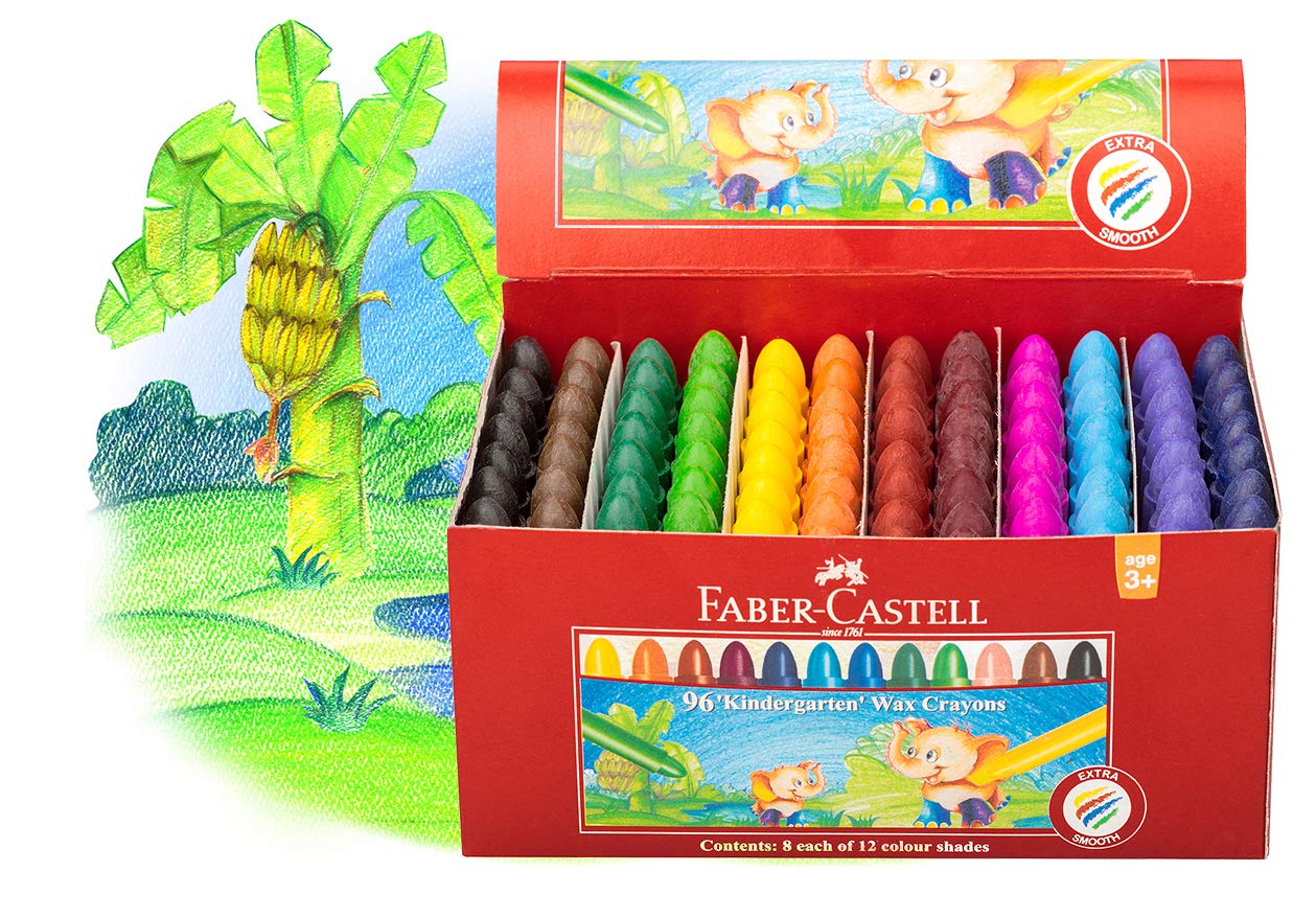 Faber Castell 120044 Faber Chublets kleurpotloden, 12 kont kleuren (Pak van 96)