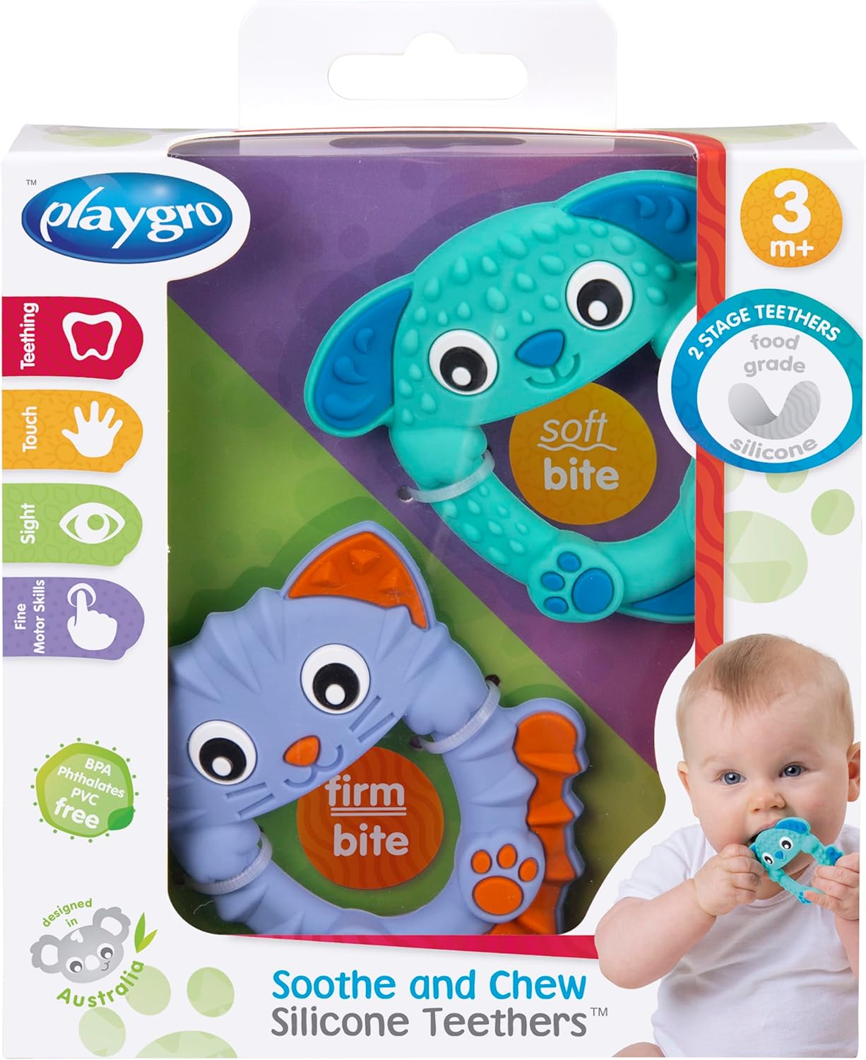 Playgro - Soothe & Chew Silicone Teethers (10188759)