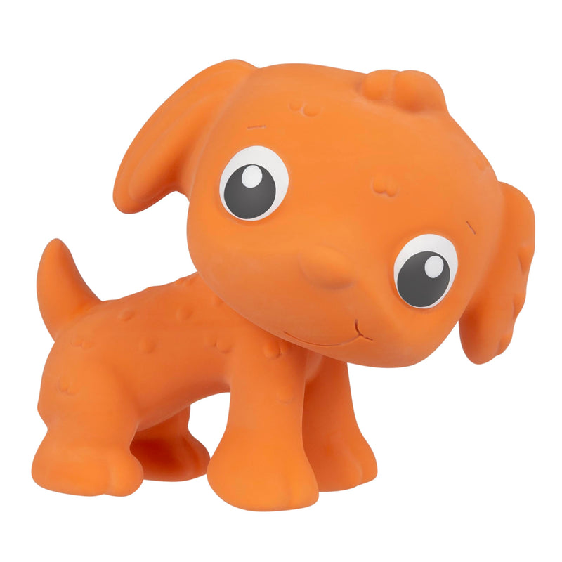Eco Play Natuurlijke Rubber Pooky Puppy- Oranje
