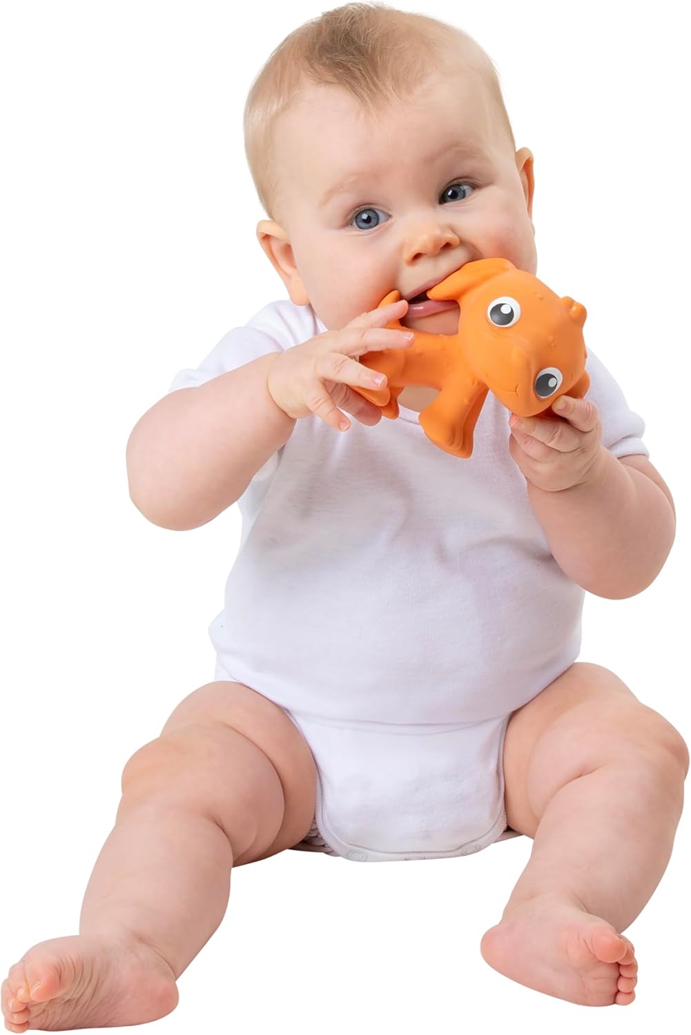 Eco Play Natuurlijke Rubber Pooky Puppy- Oranje