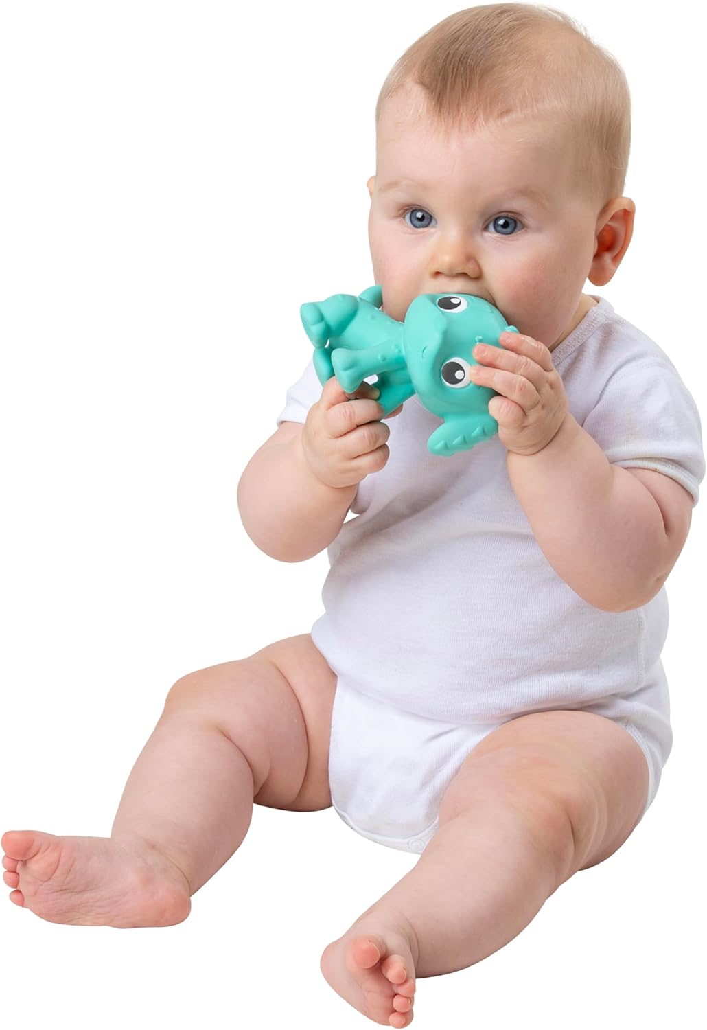 Playgro - Eco Play Natural Rubber Pooky Puppy - Turquoise (10188823)