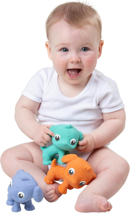 Playgro - Eco Play Natural Rubber Pooky Puppy - Turquoise (10188823)