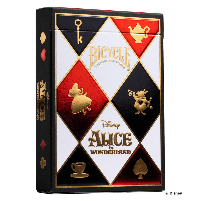 Bicycle Disney Alice in Wonderland Playing Cards - 1 Deck, Air Cushion Finish, Professional, Superb Handling & Durability, Great Gift For Card Collectors, White