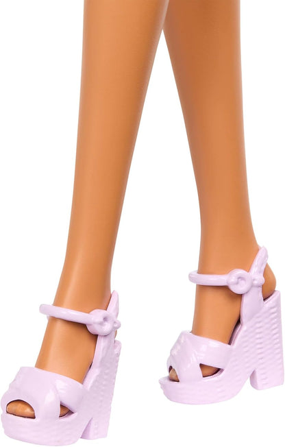 Barbie Fashionistas Doll #228, Blind Doll Wearing Pink Top and Ruffled Skirt with Cane and Sunglasses in Partnership with The American Foundation for The Blind