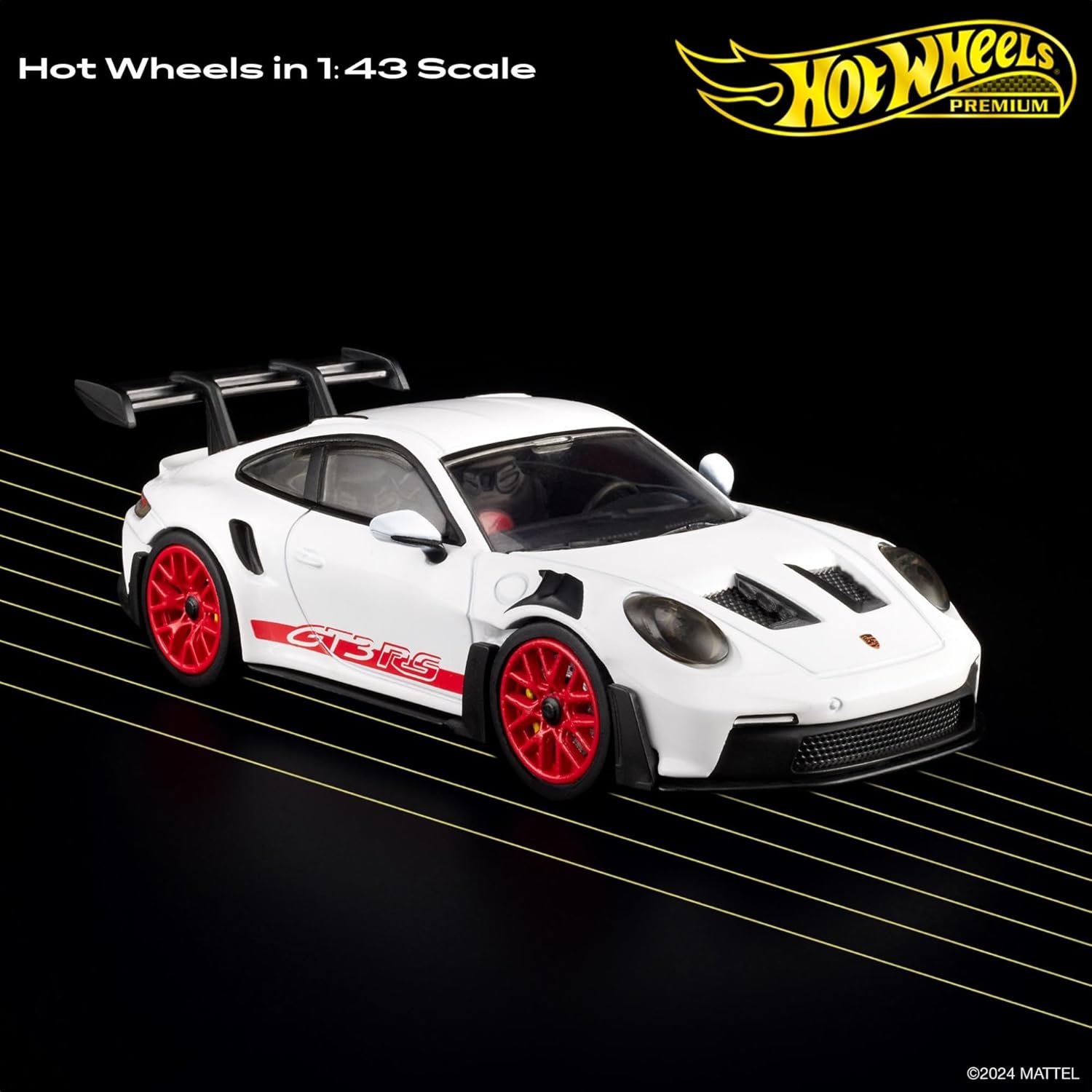 Hot Wheels Premium 1:43rd Scale Vehicle, Officially Licensed Replicas for Adult Collectors, Real Riders Tires, Metal/Metal Body & Chassis, HWT03