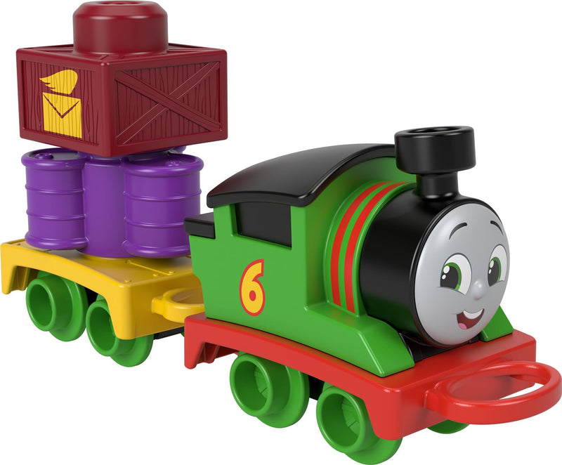 Thomas & Friends Toddler Toy My First Percy Push-Along Train with Stacking Cargo for Kids Ages 18+ Months, HXP53
