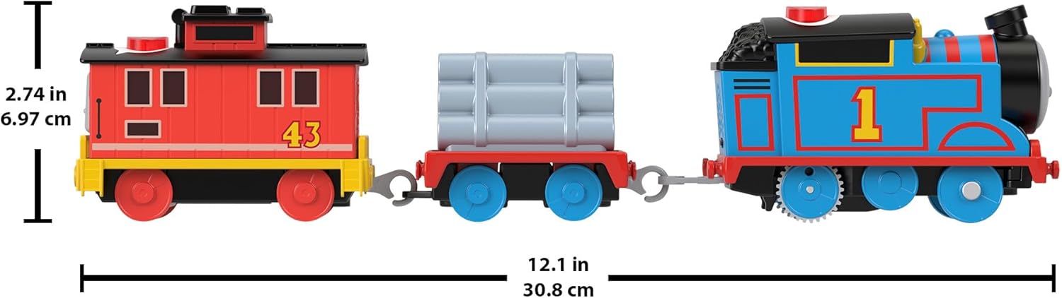 Thomas & Friends Train Set Talking Thomas & Brake Car Bruno Track Playset with Phrases & Sounds for Kids Ages 3+ Years, UK English Version, HYR81