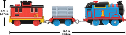 Thomas & Friends Train Set Talking Thomas & Brake Car Bruno Track Playset with Phrases & Sounds for Kids Ages 3+ Years, UK English Version, HYR81
