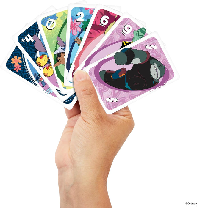 UNO Disney’s Lilo and Stitch Card Game for Kids, Adults & Family with Deck & Special Rule Inspired by the Movie, JCC10
