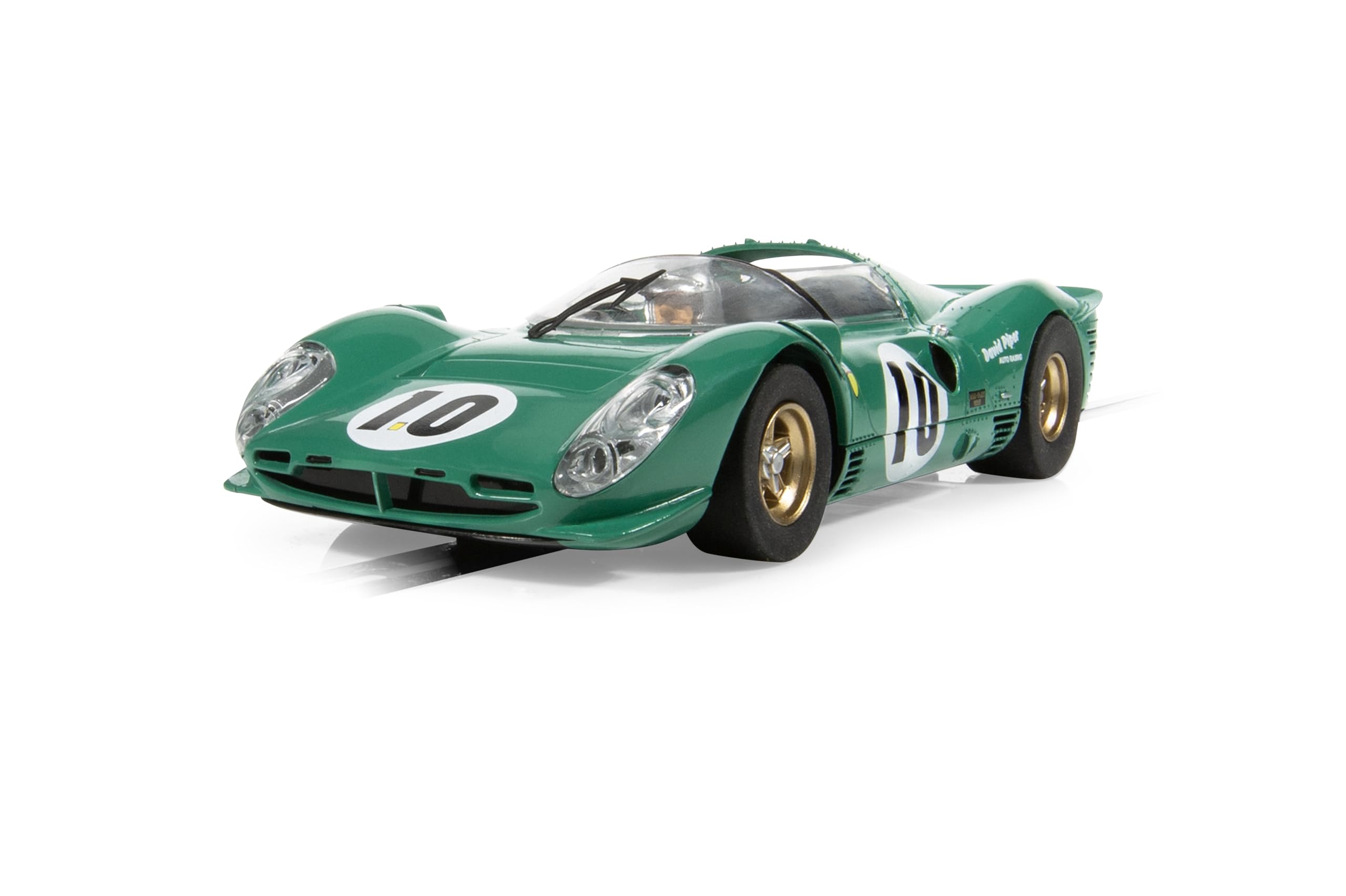 Scalextric, C4491, 330 P4-Green-David Piper, Slot, Cars-USA/Classic