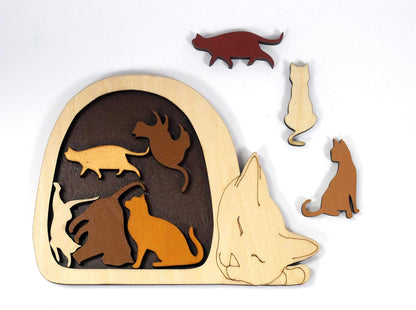 Constantin C5069 Cat Basket Puzzle, Natural