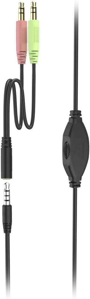 Hama Headset with Microphone (Wired Headphones 3.5 mm Jack Connection, Aux, Stereo Headphones with Cable, On-Ear PC Headphones with Microphone Arm and Neck Strap, 2 m Audio Cable) Black