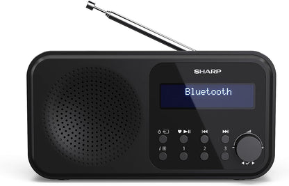 Sharp - Tokyo Portable Digital And Fm Radio - Black Midnight