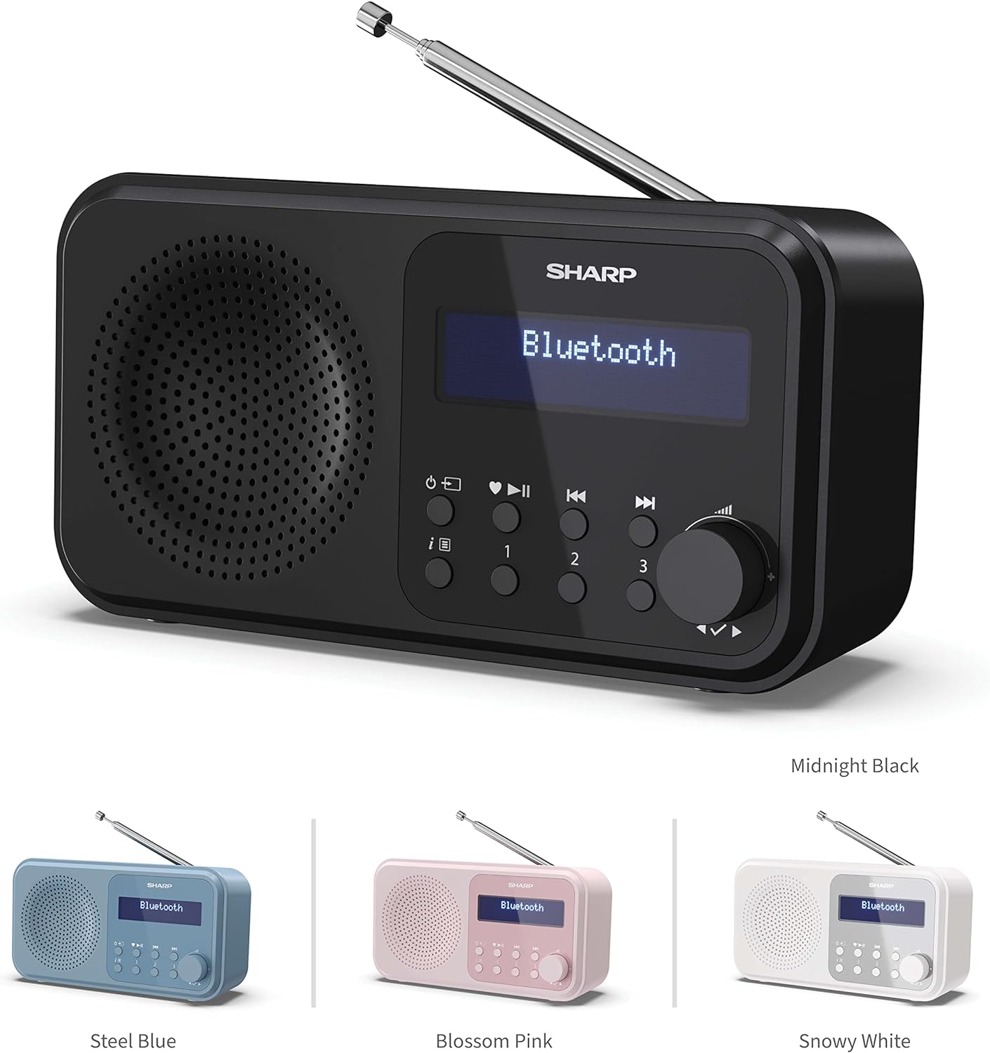 Sharp - Tokyo Portable Digital And Fm Radio - Black Midnight