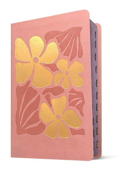 NLT Kids Bible, Thinline Reference Edition (Leatherlike, Tropical Flowers Dusty Pink, Indexed, Red Letter)