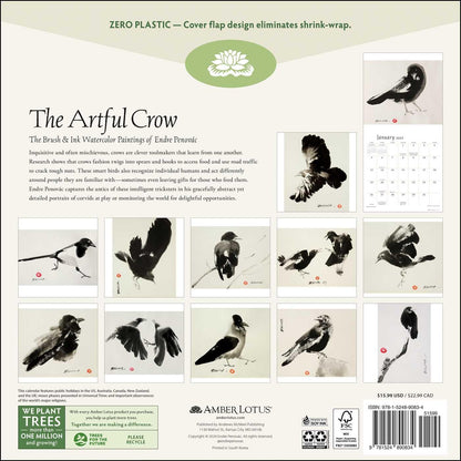 The Artful Crow 2025 Wall Calendar