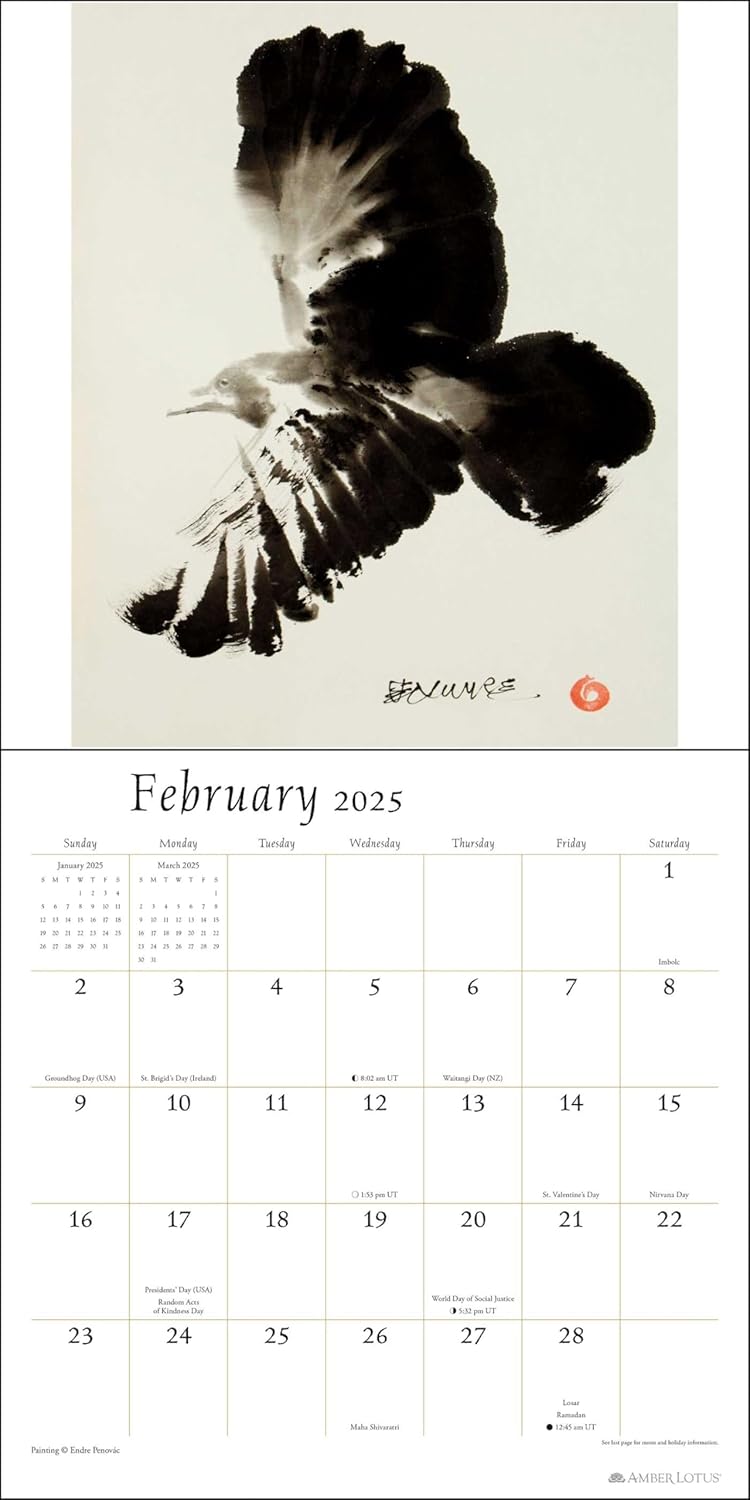 The Artful Crow 2025 Wall Calendar