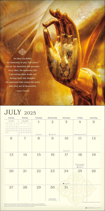 Meditation 2025 Wall Calendar