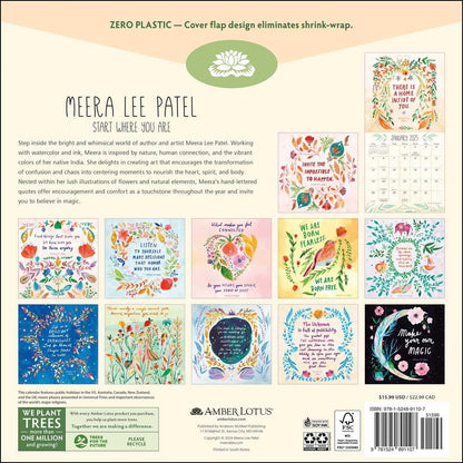 Meera Lee Patel 2025 Wall Calendar