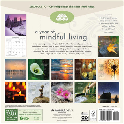 A Year of Mindful Living 2025 Wall Calendar