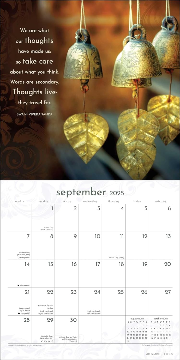 A Year of Mindful Living 2025 Wall Calendar