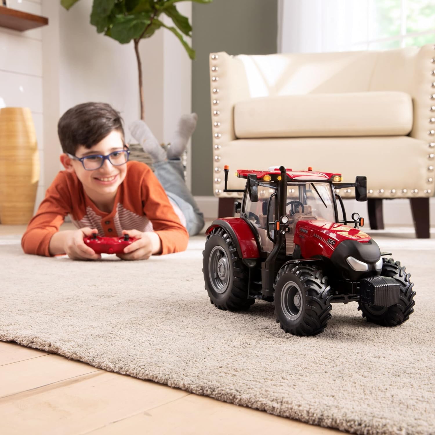 Britains Big Farm Radio Controlled Case IH Maxxum 150 Toy, Farm Toys for Children, Maxxum 150 Tractor Toy Compatible with 1:16 Scale Farm Animals and Toys,Suitable for Collectors & Kids from 3 Years