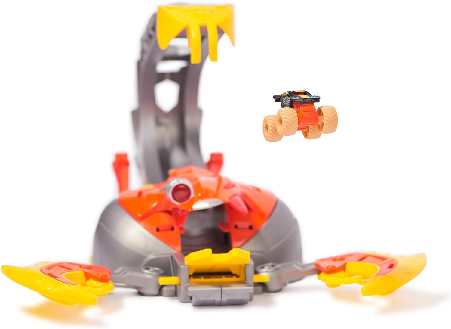 Monster Jam, El Toro Loco Venom Velocity Scorpion Playset, Mini Jams, 2 Exclusive Die-Cast El Toro Loco and Max-D Monster Truck 1:87 Scale, Kids’ Toys for Boys Aged 3, 4, 5, 6+