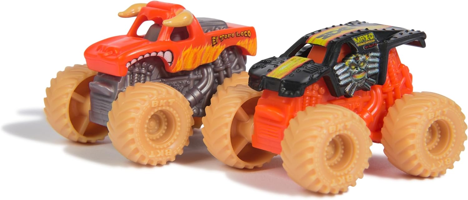 Monster Jam, El Toro Loco Venom Velocity Scorpion Playset, Mini Jams, 2 Exclusive Die-Cast El Toro Loco and Max-D Monster Truck 1:87 Scale, Kids’ Toys for Boys Aged 3, 4, 5, 6+