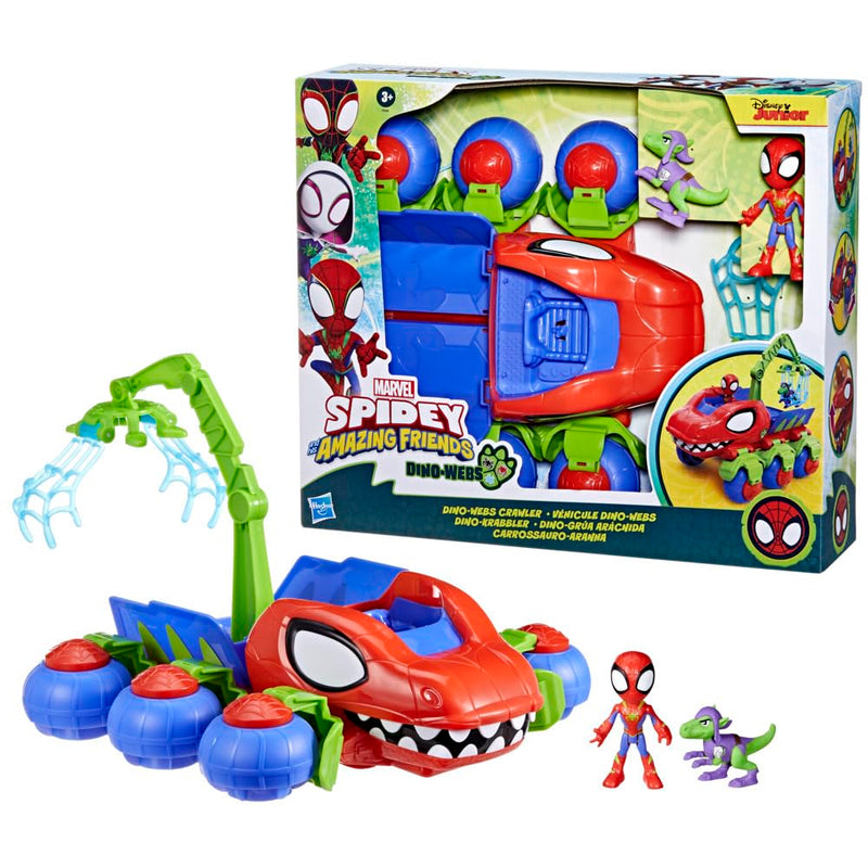 Spidey, Véhicule Dino 2 en 1, Voiture Tout-Terrain Avec Figurines incluses, Des 3 ANS