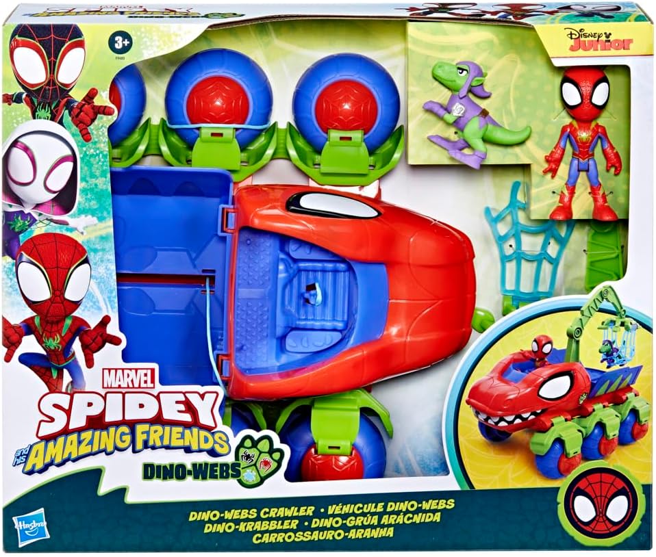 Spidey, Véhicule Dino 2 en 1, Voiture Tout-Terrain Avec Figurines incluses, Des 3 ANS