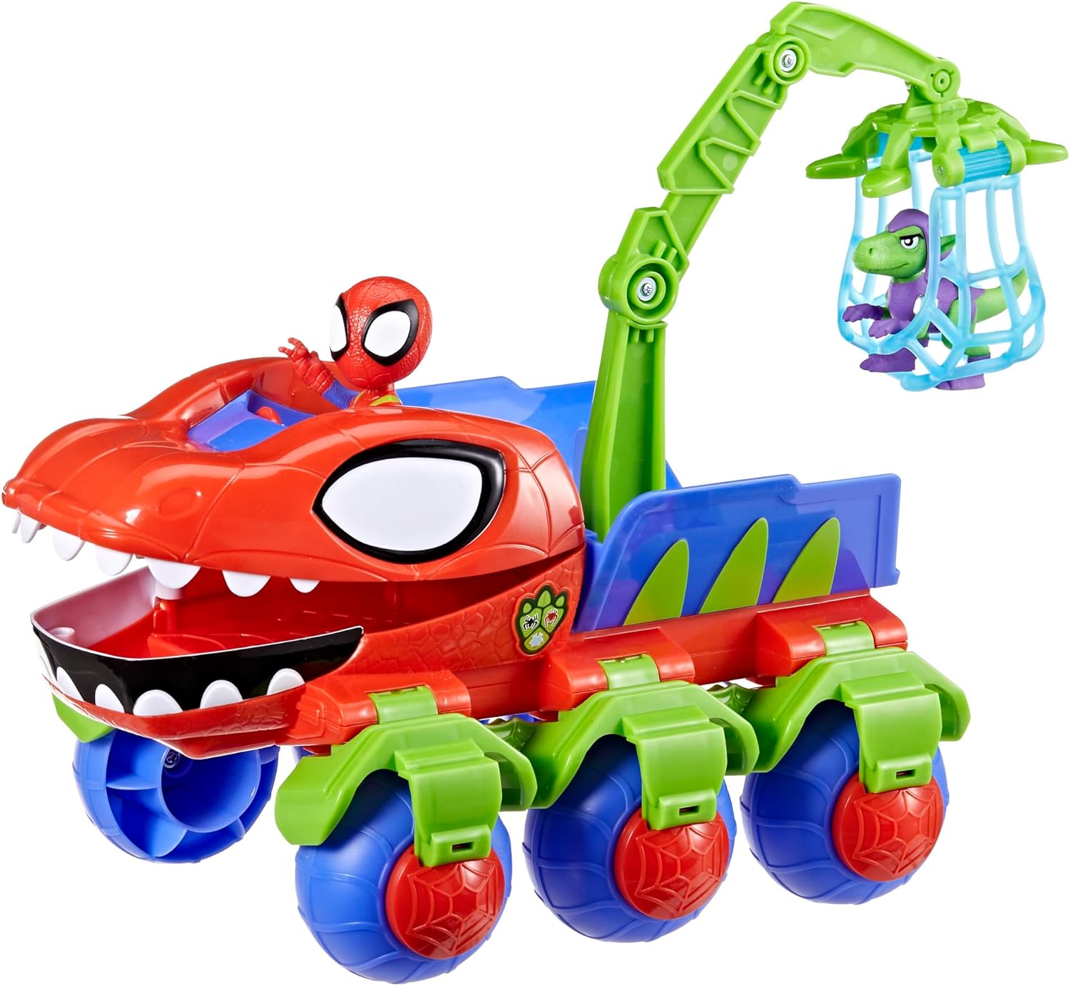 Spidey, Véhicule Dino 2 en 1, Voiture Tout-Terrain Avec Figurines incluses, Des 3 ANS