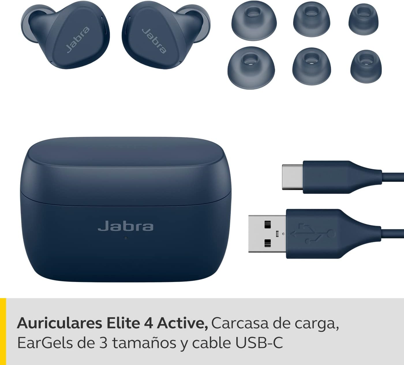 Jabra Elite 4 Active Wireless Earbuds Navy EU