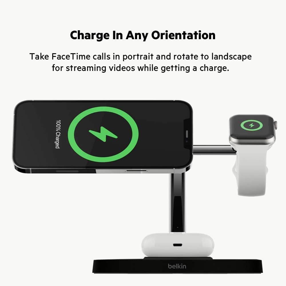 Boost Charge Pro Magsafe 3-In-1 Wireless Charger - Blk