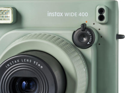 instax WIDE 400 instant camera, Automatic exposure and flash control, WIDE picture format, tripod socket, Green, Film sold separately