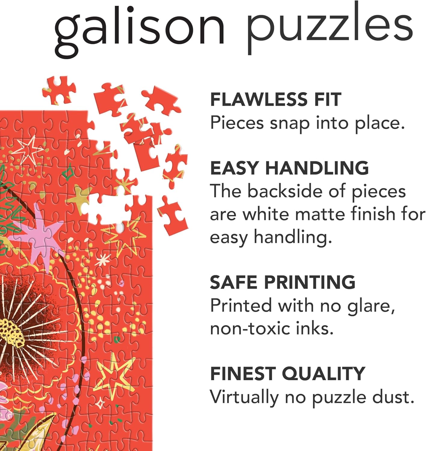 Galison- Crystal Flower Ball Piece Foil Puzzle, Color Rompecabezas de 500 Piezas de Bola de Flores de Cristal (9780735382831