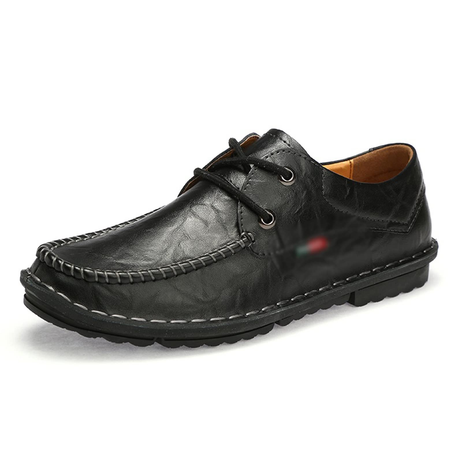 Wanmxinein Shoes Men's Shoes Men's Casual Business Flats Brown Breathable Men Loafers Oxfords