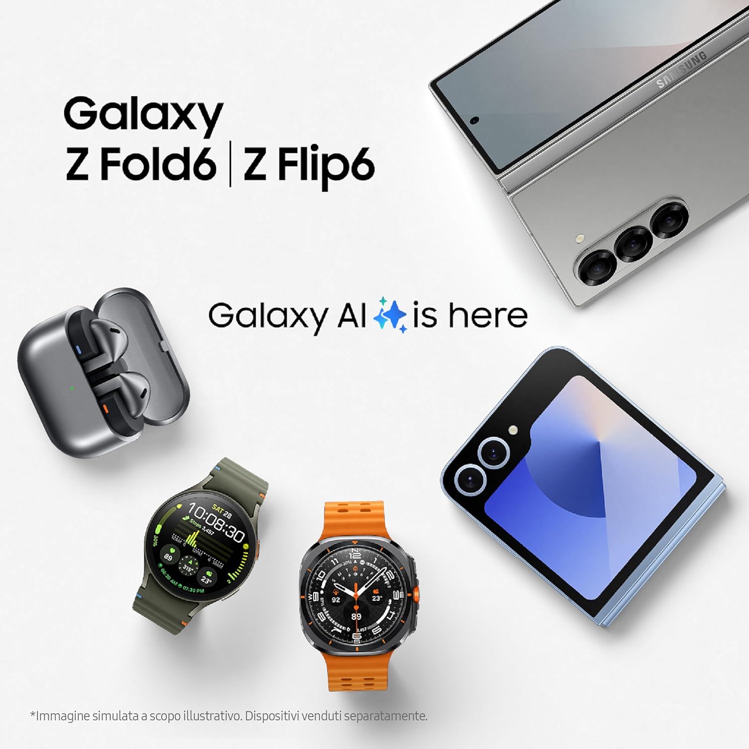 Samsung Galaxy Buds3 Auricolari open type True Wireless, Cancellazione adattiva del rumore, Audio Hi-Fi 360 immersivo, Batteria a lunga durata, Impermeabilità IP57, Silver 2024